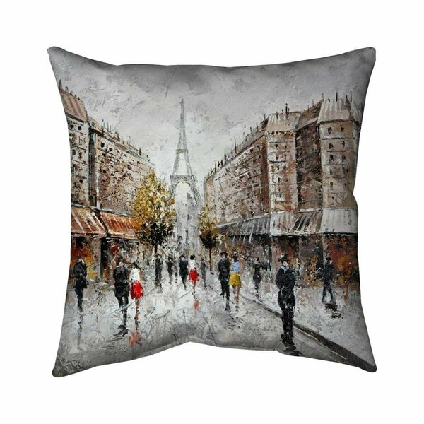 Begin Home Decor 26 x 26 in. Paris Busy Street-Double Sided Print Indoor Pillow 5541-2626-CI28